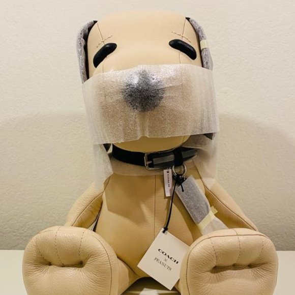 Coach X Peanuts Snoopy Collectible Signature Canvas Doll White - Picture 3 of 5